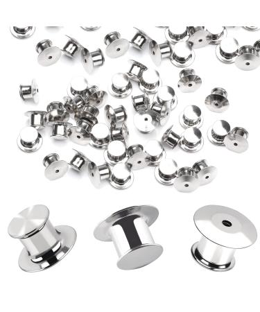 30 Pieces Metal Pin Backs Locking Pin Keepers Locking Clasp