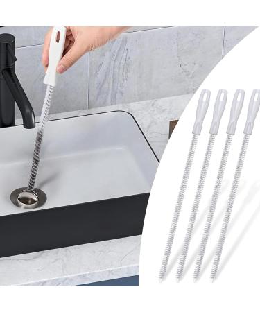 Drain Clog Brush Remover Sink Hair Cleaning Brush | Hangable Bendable 17.7 Inches Pipe Cleaner Brush For Toilet Clogged Drains Hmltd - Buy Online on SooperMarket.com