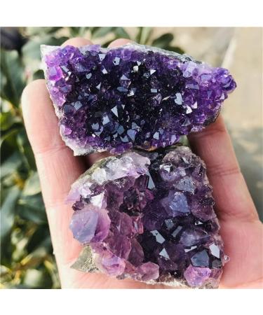 Natural Amethyst Cluster Quartz Crystal geode Specimen Suitable for Home HOMEZHOU (Size : 160-190g) - Buy Online on SooperMarket.com