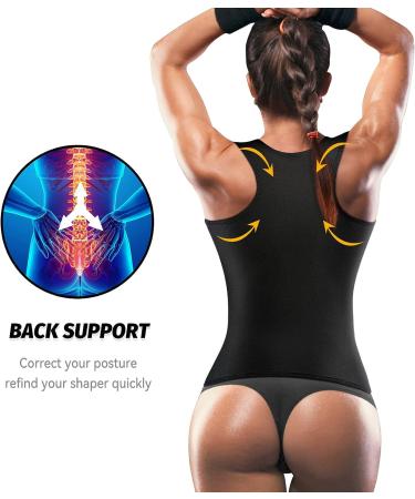 Sauna Sweat Vest Waist Trainer for Women - 2-in-1 Neoprene Sauna Suit for Weight Loss - 3X-Large Black - Buy Online on SooperMarket.com