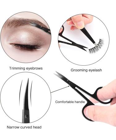 6 Piece Tweezers Set Eyebrow Tweezers Scissors Set with Stainless Steel Point Slant Flat Tip Tweezers and Eyebrow Razor and Scissors for Eyebrows Plucking Facial Body / Ingrown Hair Removal-Packed in Leather Case - Buy Online on SooperMarket.com