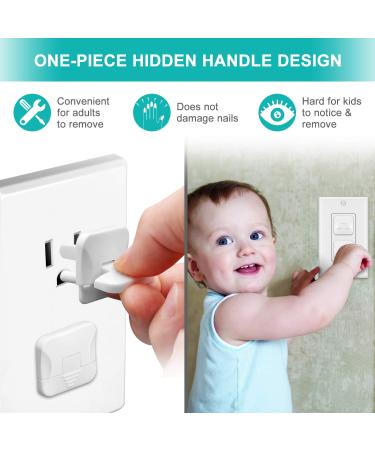 Baby Proofing Outlet Covers (40 Pack) | Child Proof Electric Shock Hazard Protector with Hidden Pull Handle | Secure Outlet Plug Cap for Safety | 32 Count Outlet Caps Included - Buy Online on SooperMarket.com