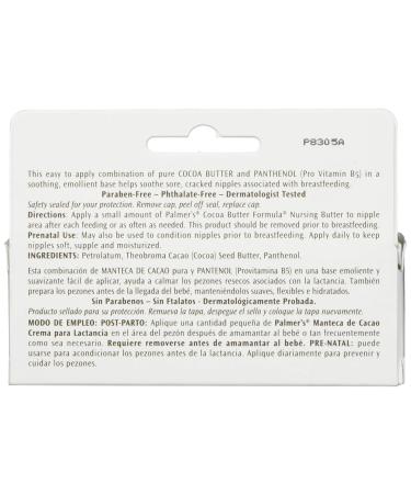 Palmer's Cocoa Butter Formula Nursing Butter with Pro Vitamin B5 - 1.1 oz | Soothing Care for Moms | International Shipping Available - Buy Online on SooperMarket.com
