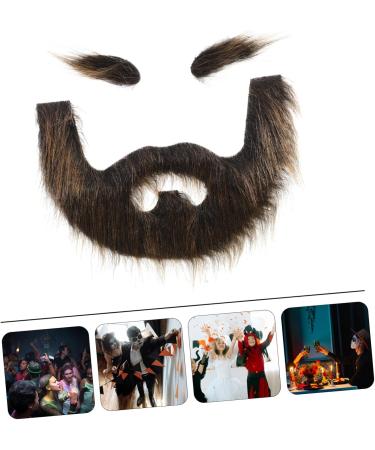 Mikinona 1 Set Beard Dress up Beard Fake Beards for Costumes Self Adhesive Beard DIY Fake Mustache Plush - Buy Online on SooperMarket.com