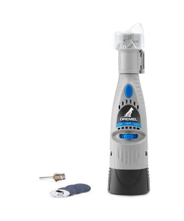Dremel 7020-PGK Pet Nail Grinder Quiet Electric Dog Nail File Care Set with 4 Sanding Discs Safe Alternative to Dog Nail Clippers and Trimmers Grey