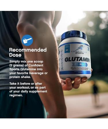 CONFIDENT SPORTS - 100% Pure Micronized Pharmaceutical Grade Glutamine Powder 125 Gram 25 Servings 25 Servings (Pack of 1) - Buy Online on SooperMarket.com