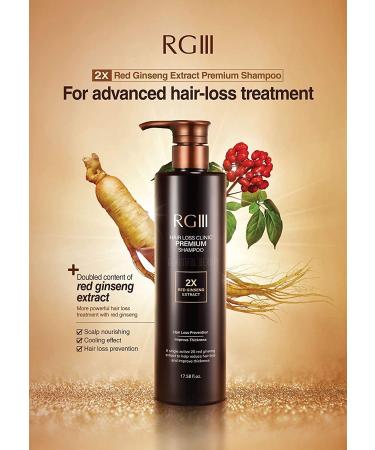 RGIII Premium Red Ginseng Hair Loss Prevention Shampoo & Treatment Set - Buy Online on SooperMarket.com