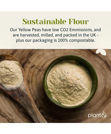 Plant S Yellow Pea Flour 500g - Gluten Free All Purpose Flour for Baking/Cooking - Vegetarian/Vegan - High Protein/Fiber, Low Fat - Buy Online on SooperMarket.com