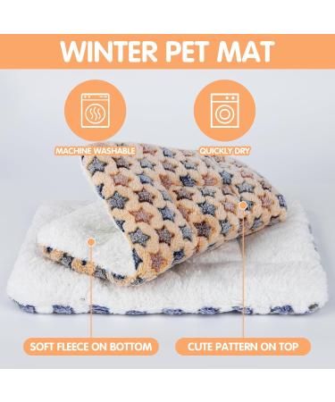 2 Pcs Small Animal Plush Bed Mat 35x27cm Washable Guinea Pig Bed Mat Fluffy Guinea Pig Bedding Mat Sleeping Pad for Bunny Hamster Guinea Pig Yellow Blue - Buy Online on SooperMarket.com