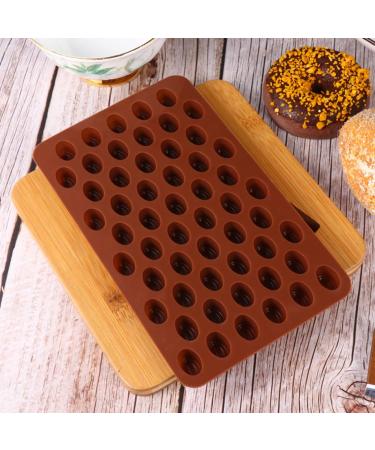 HOMSFOU 8 Pcs Chocolate Mold Cookie Baking Candy Making Molds Maple Leaf Mold Silicone Chocolate Rose Chocolate Silicone Cookie Mini Semi Sphere Silicone Mold 3D Chewing Gum Spherical 18.5X11CMx4pcs Light Brown 1x4pcs - Buy Online on SooperMarket.com