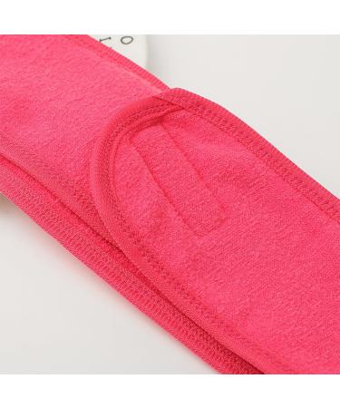 kawehiop Adjustable And Flexible Women Adjustable SPA Facial Headband Color Available Premium Cotton Headbands For Face Washing Rose Red - Buy Online on SooperMarket.com