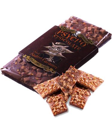Psycho Chocolate - Chilli Chocolate Salted Caramel with Naga Jolokia (Ghost Pepper) 1 x 100g Bars