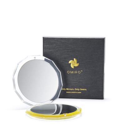 OMIRO Compact Mirror  3  1X/10X Magnification Mini Folding Makeup Mirror for Purses (Color of The Year 2021 - Illuminating & Ultimate Gray)