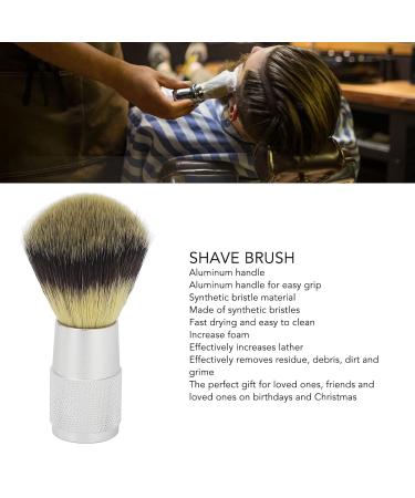 Premium Aluminum Hair Shaving Brush | Synthetic Bristles - Ideal Shaving Soap Brush for Men - Buy Online on SooperMarket.com