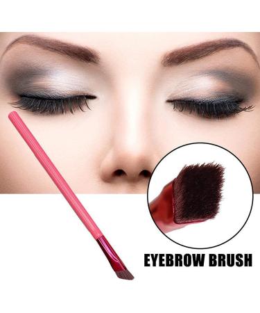 2Pcs Multi-Function Eyebrow Brush Set for Shaping and Concealing Eyes - Square & Angled Brushes - Buy Online on SooperMarket.com