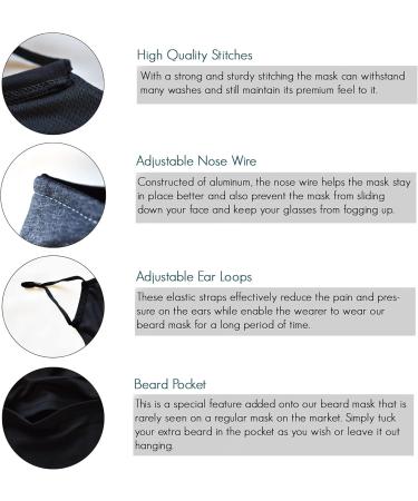 Men Large Beard Mask Face Mask for Bearded Men Reusable Face Mask With Room For Beard Washable Beard Mask for Men (Large Camouflage (Grey)) - Buy Online on SooperMarket.com