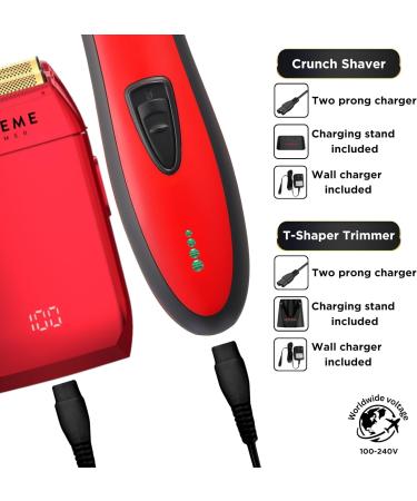 Supreme Trimmer 2-in-1 DLC T-Shaper & Crunch Foil Shaver | Electric Razor & Beard Trimmer Kit | International Shipping Available - Buy Online on SooperMarket.com
