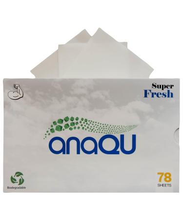 Anaqu - Laundry Detergent Sheets - Natural Laundry Detergent Laundry Sheets Travel Laundry Detergent Baby Laundry Detergent Delicate Hypoallergenic Washer (Laundry Scent Super Fresh 78 Sheets)