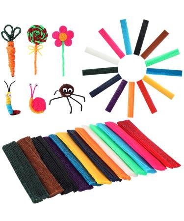 UPINS 1000PCS Wax Craft Sticks Bendable Sticky Wax Yarn Sticks in 13 Colors with Blue Storage Bag for Kids DIY Art Supplies