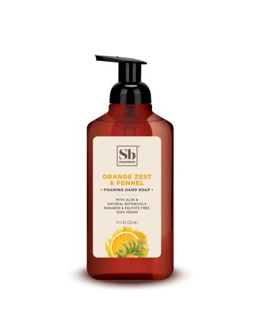 Soapbox Orange Zest & Fennel Foaming Hand Soap Rich in Vitamin C Packed Citrus to Provide Healthy Skin & a Natural Glow - 1 x 312g