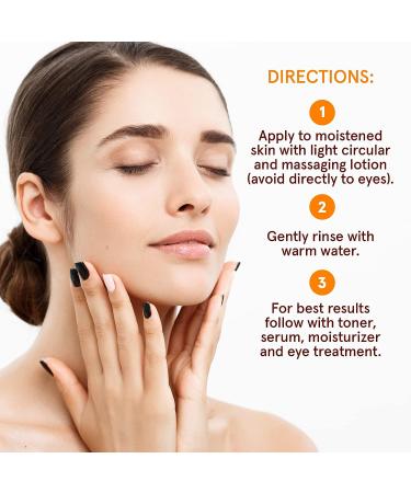 goPure Vitamin C Facial Cleanser - Acne Face Wash for All Skin Types - Visibly Brightens and Smooths Skin - Gentle Cleanser for Youthful Appearance - 4.3 oz - Buy Online on SooperMarket.com