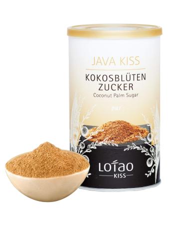 Lotao coconut blossom sugar Bio 250g: Java Kiss |Brown sugar replacement with caramel note |Palm sugar: unaffited sugar from coconut blunders syrup |Natural sweetener for baking coffee + tea 250 g (1 Pack)