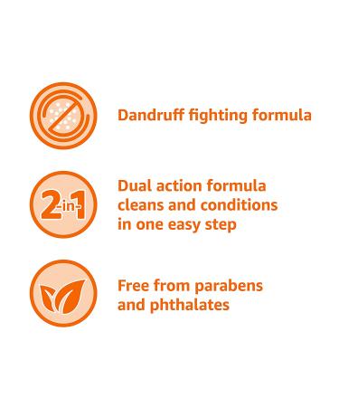 Amazon Basics 2-in-1 Dandruff Shampoo & Conditioner, Gentle pH Balanced, 14.2 Fl Oz - 6-Pack - Buy Online on SooperMarket.com