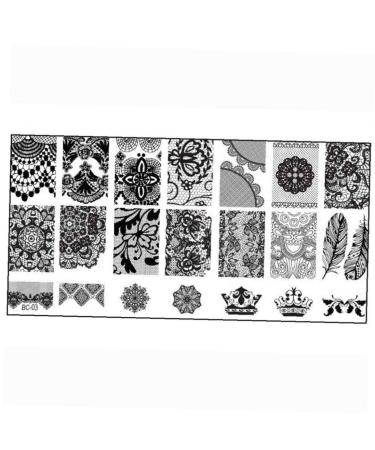 Nail Stamping Plates Lace Flowers Geometric Nail Art Stamp Templates DIY Printing Stencils Manicure Tools