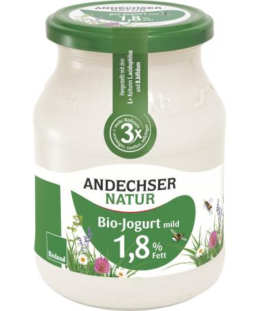 Andechser Natur Bio Jog. Natural mild 1.8% (6 x 500 gr) 500 g (pack of 6)