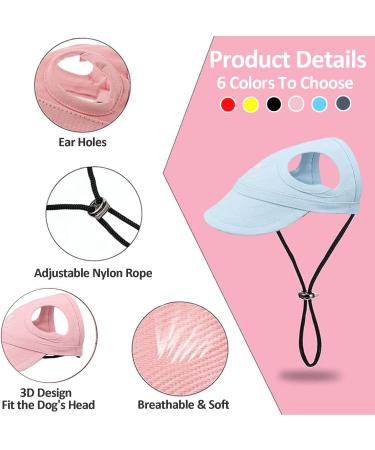 BT BEAR Adjustable Baseball Cap for Dogs - Summer Sports Hat with Ear Holes for Small & Medium Dogs (XL Light Blue) | International Shipping - Buy Online on SooperMarket.com