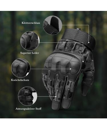Neusky Men Tactical Gloves - Touchscreen Motorcycle & Outdoor Sport Gloves for Airsoft Military Paintball - Summer MTB Gloves in Schwarz-Pro L - Buy Online on SooperMarket.com