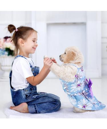 Pedgot 6 Pack Dog Bowknot Floral Dress - Skin-Friendly Pet Princess Sundress for Summer - Medium - Buy Online on SooperMarket.com