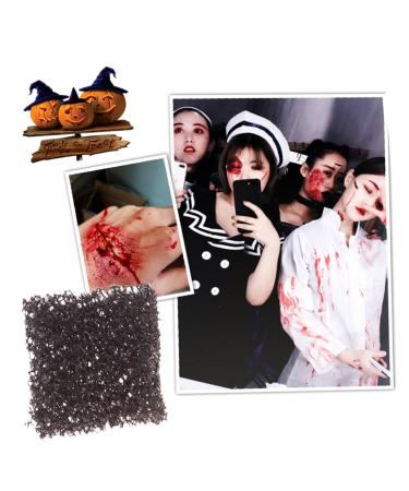 WOFASHPURET 1pc Scar Sponge Stipple Sponge Halloween Sponge Brush for Painting Halloween Party Props Wounds Sponge for Halloween Stipple Sponge Bulk Sponges Mud Skin Sponge Body Makeup Tools Size 3 Black