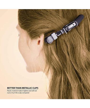 Professional Hairdresser Clips - 12 Pack Combi-Clip Hair Terminals | Plastic Hair Clips for Women in White & Black - Buy Online on SooperMarket.com