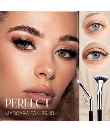 Dolly Mascara Fan Brush Set with Angled Eyelash Comb Separator - Portable Folding Cosmetic Brushes (2 Sets) - Buy Online on SooperMarket.com