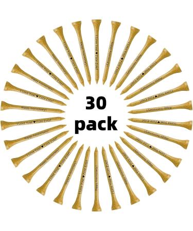Anniversary Day Gifts for Husband - 3-1/4 inch Wood Golf Tees Bulk - Perfect Wedding Present for Him - Anniversary Gift from Wife/Girlfriend - 1-5 Year White - Buy Online on SooperMarket.com