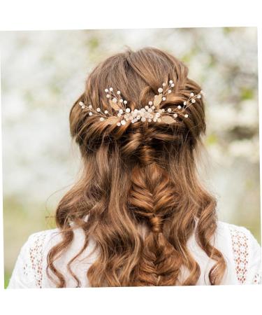 ABOOFAN Decor Hair Accessories Hair Clips Hair Barrettes Wedding Elegant Headdress Wedding Party Headdress Wedding Pearl Hair Pin Hair Side Comb Wedding Hair Pin Hair Comb Prom Bride Metal - Buy Online on SooperMarket.com