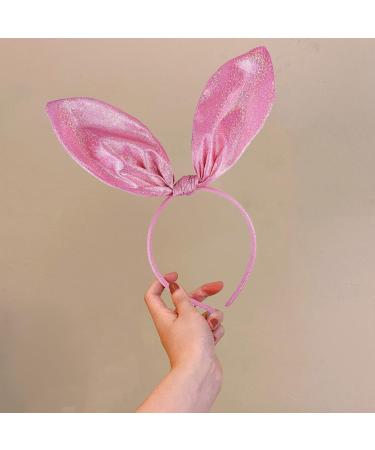 Sequin Cat Ears Headbands and Bunny Ear Headbands Shiny Hairbands Glittery Hair Hoops Hair Accessories for Easter Daily Wearing Party Decoration and Cosplay Accessories (Pink) - Buy Online on SooperMarket.com