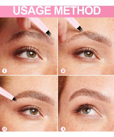 Micro 4 Point Eyebrow Pen - Ultra-Fine Waterproof Brow Tint Sweat-Resistant & Long-Lasting High Pigment Eyebrow Pencil (5#) | International Shipping Available - Buy Online on SooperMarket.com