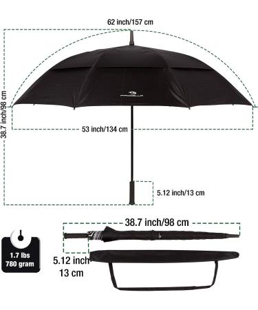 Procella Golf Umbrella - UV Protection, Windproof & Waterproof - UPF 50+ Sun Umbrella for Golf, Sports & Everyday Use - Heavy Duty Automatic UV Blocker with Matching Carrying Case - Buy Online on SooperMarket.com