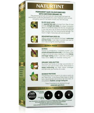 Naturtint Permanent Hair Colour Gel 2WN Radiant Nature Brown-Black Plant Enriched Ammonia Free Long Lasting Grey Coverage and Radiant Colour Nourishment and Protection - Buy Online on SooperMarket.com