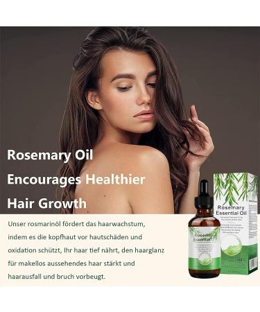 Rosemary Essential Oil for Hair Growth | Natural Hair Loss Solution & Aromatherapy - 60ml - Buy Online on SooperMarket.com