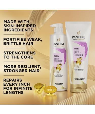 Pantene Pro-V Miracles Infinite Lengths Biotin + Collagen 1 Minute Miracle Conditioner 325mL 325 mL (Pack of 1) - Buy Online on SooperMarket.com