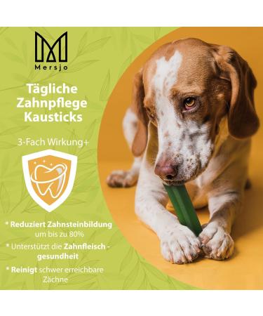 Mersjo Dog Dental Sticks | Healthy Grain-Free Treats for Medium Dogs (10-25kg) | 56 Pieces | Reduces Bad Breath & Supports Oral Hygiene - Buy Online on SooperMarket.com