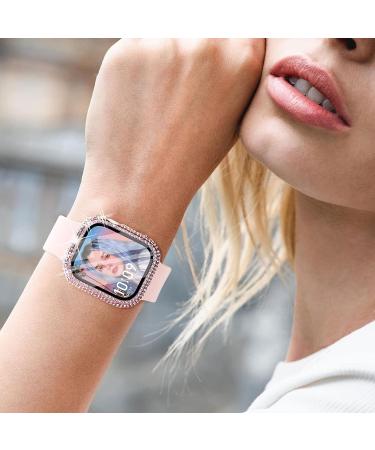 CHANCHY 4-Pack Compatible with Apple Watch Case 44mm Protective Bumper with Screen Protector  200 Crystal Diamond Bling Cases Cover for Apple Watch SE Series 6 5 4  Rose Gold/Pink/Rainbow/Clear  44mm Rose Gold/Pink/Iridescent/Clear 44mm - Buy Online on SooperMarket.com