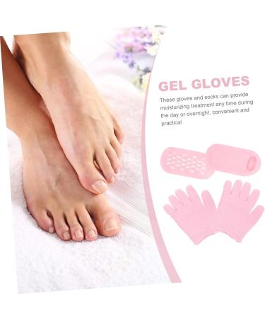 COOLHIYA 1 Set Moisturizing Gloves & Socks spa Gloves Men Essential Oils Hand lotions Men Lotion Hydrating Lotion Mittens for Men Pink Lotion Socks Polyester and Gel Dry Hands Man - Buy Online on SooperMarket.com