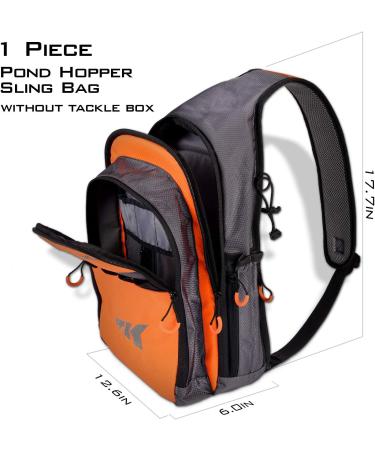 KastKing Pond Hopper Fishing Sling Tackle Storage Bag - Lightweight Sling Backpack for Fishing, Hiking, Hunting, and Camping - Orange Sling Bag - 17.7x12.6x6 Inches - Buy Online on SooperMarket.com