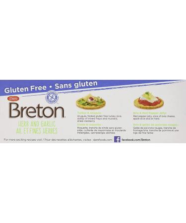 Dare Breton Gluten Free Herb Garlic Crackers 4.76 oz - Delicious & Crunchy Snack - Buy Online on SooperMarket.com