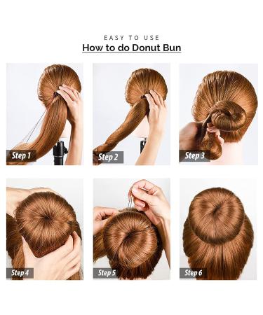 Bouttarro Invisible Hair Nets & U Shaped Pins Set - 50 Mesh Elastic Edge Hair Nets & 40 U Shaped Pins for Ballet Buns, Donut Bun Maker Wig - Light Brown - Buy Online on SooperMarket.com