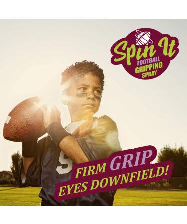 Spin iT Football Grip Spray - Enhance Football Grip, Works with or without Gloves - Ideal for Training and Play - Improve Performance and Control - 2 oz - Buy Online on SooperMarket.com
